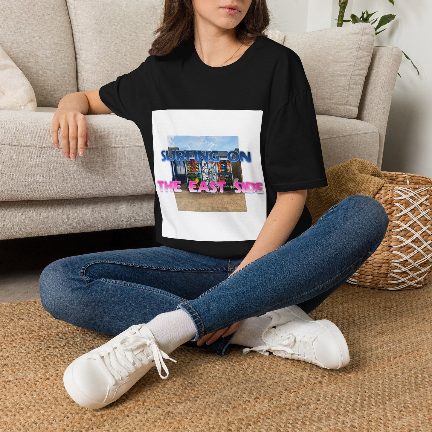Surfing on the East Side - Crew Neck Tee