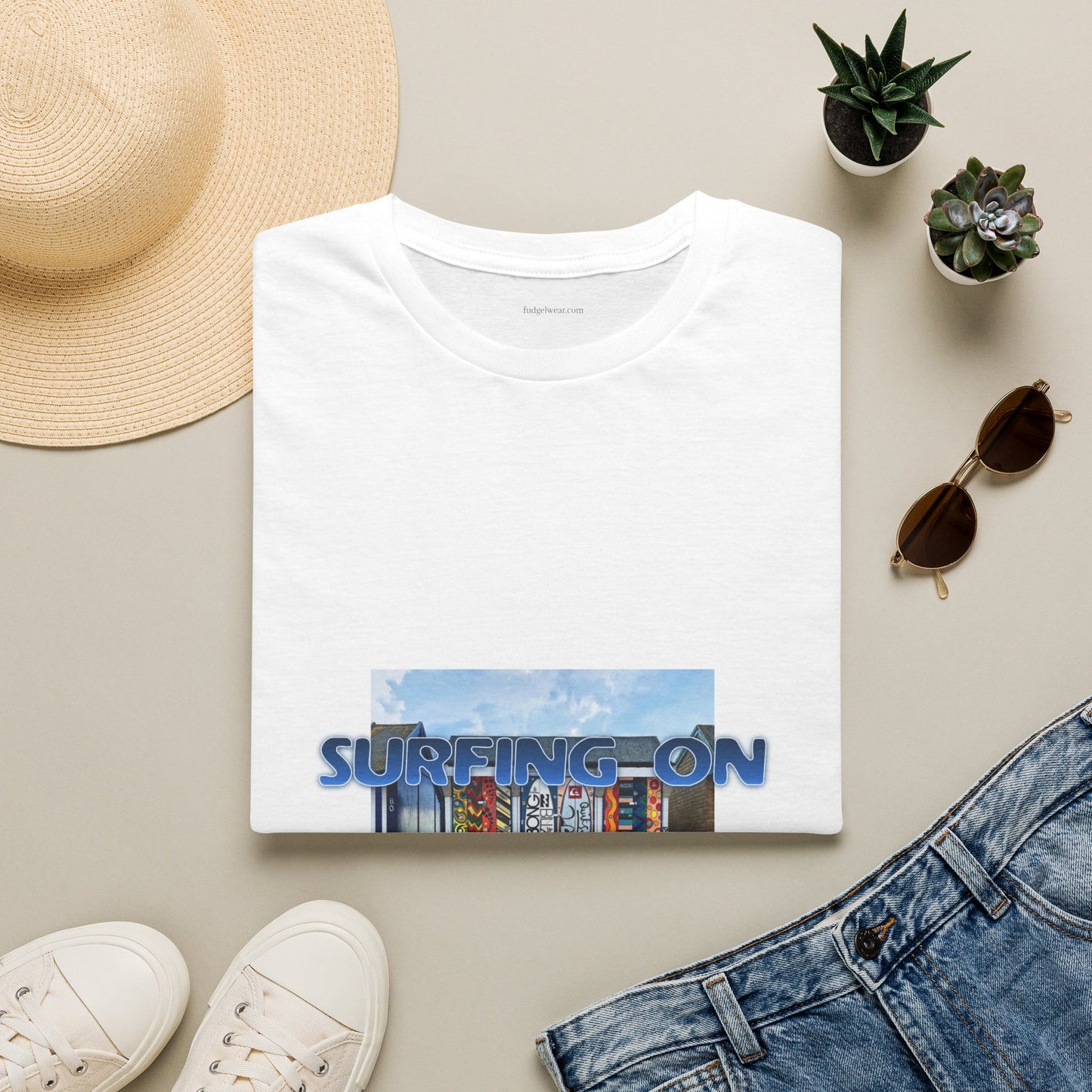 Surfing on the East Side - Crew Neck Tee