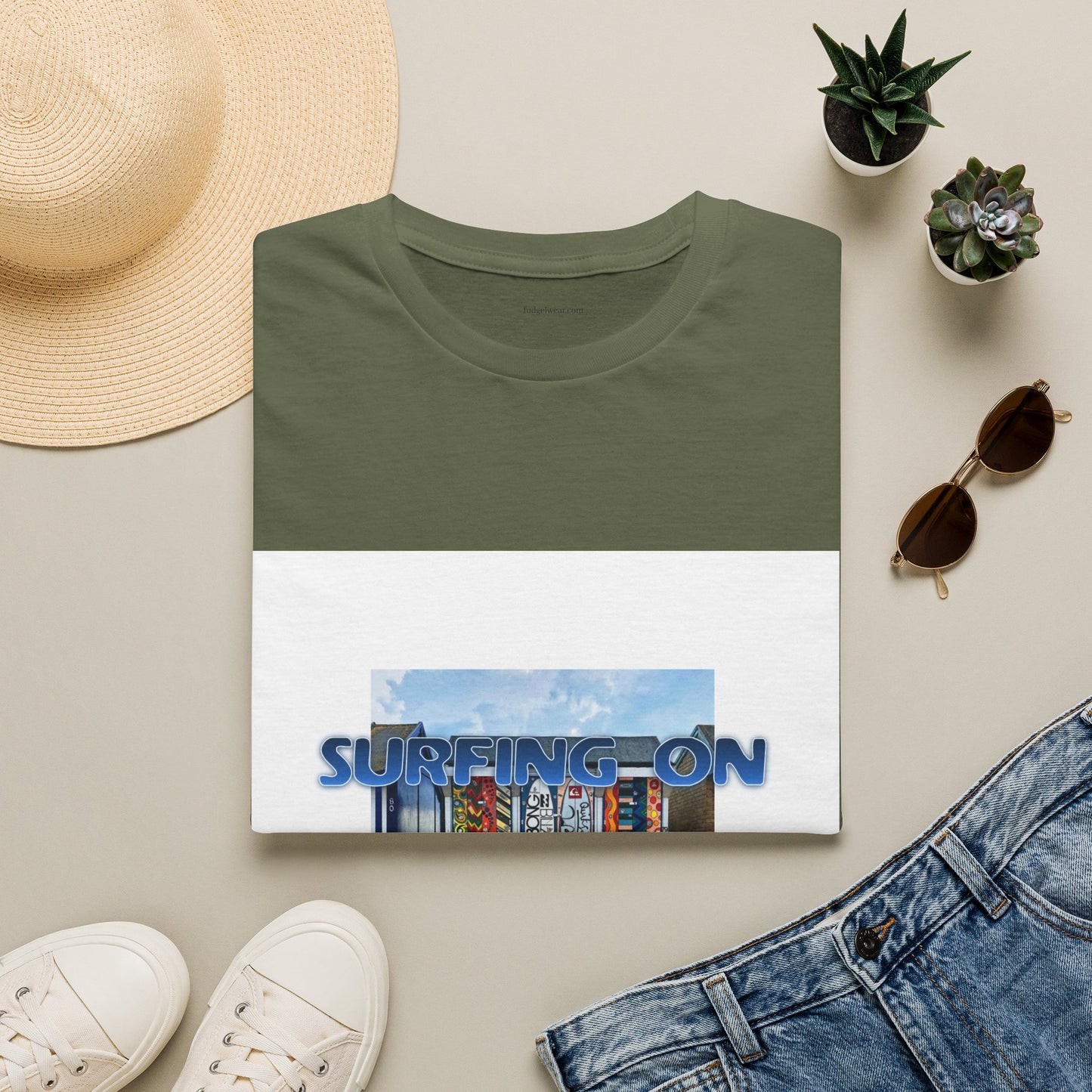 Surfing on the East Side - Crew Neck Tee