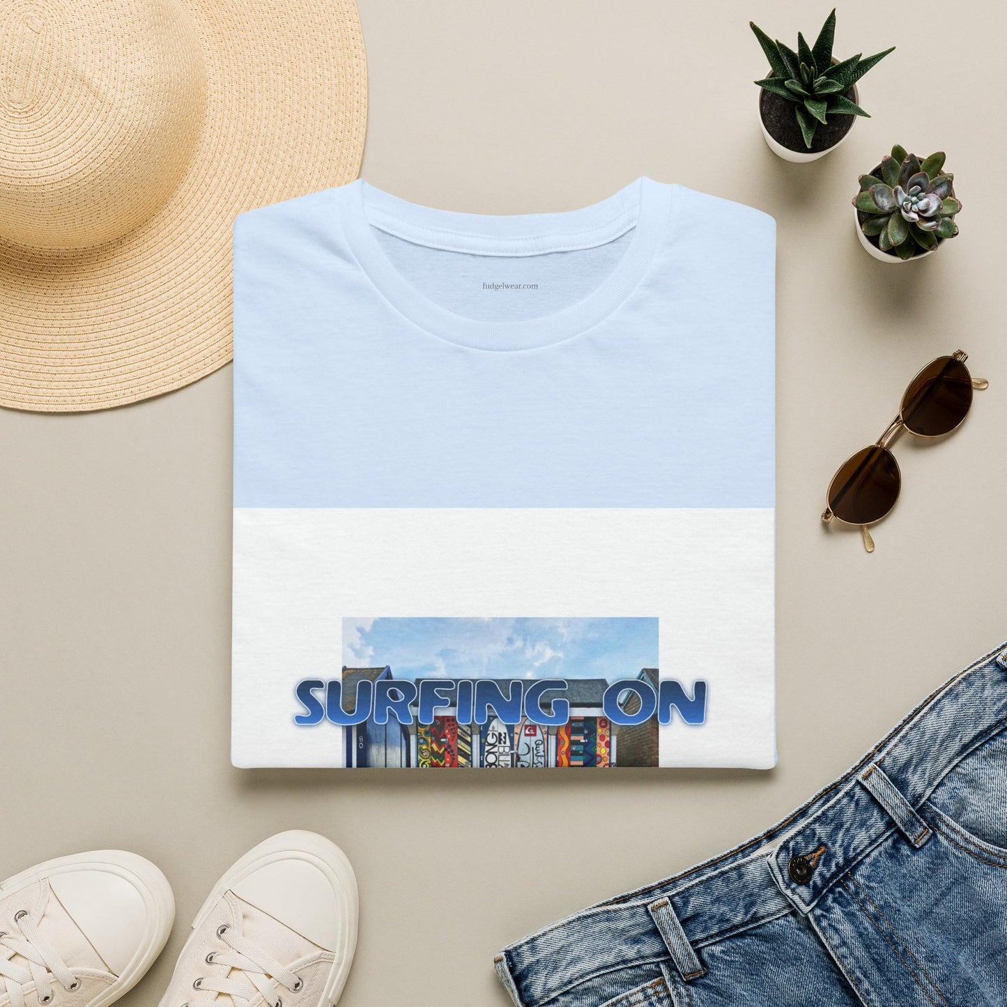Surfing on the East Side - Crew Neck Tee