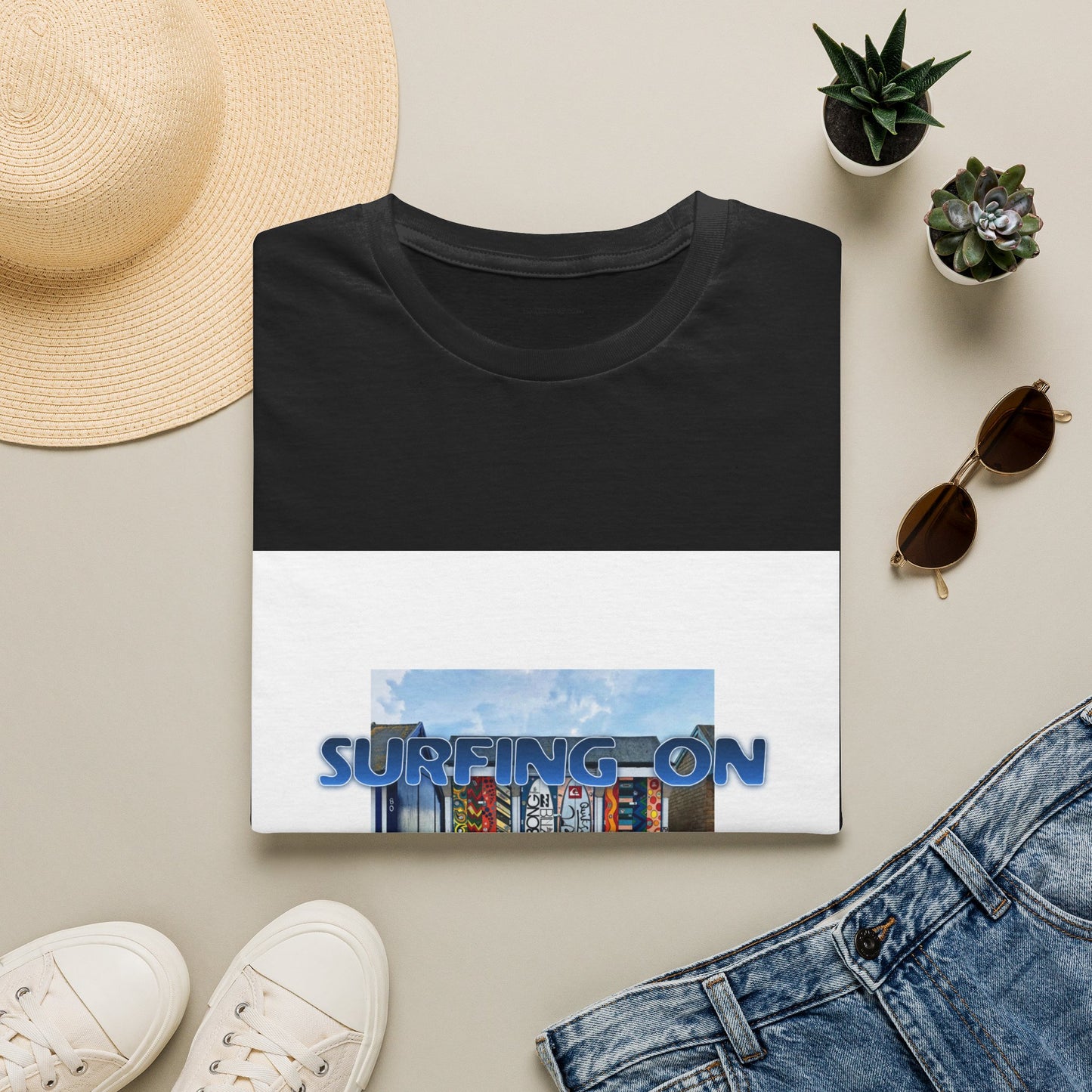 Surfing on the East Side - Crew Neck Tee