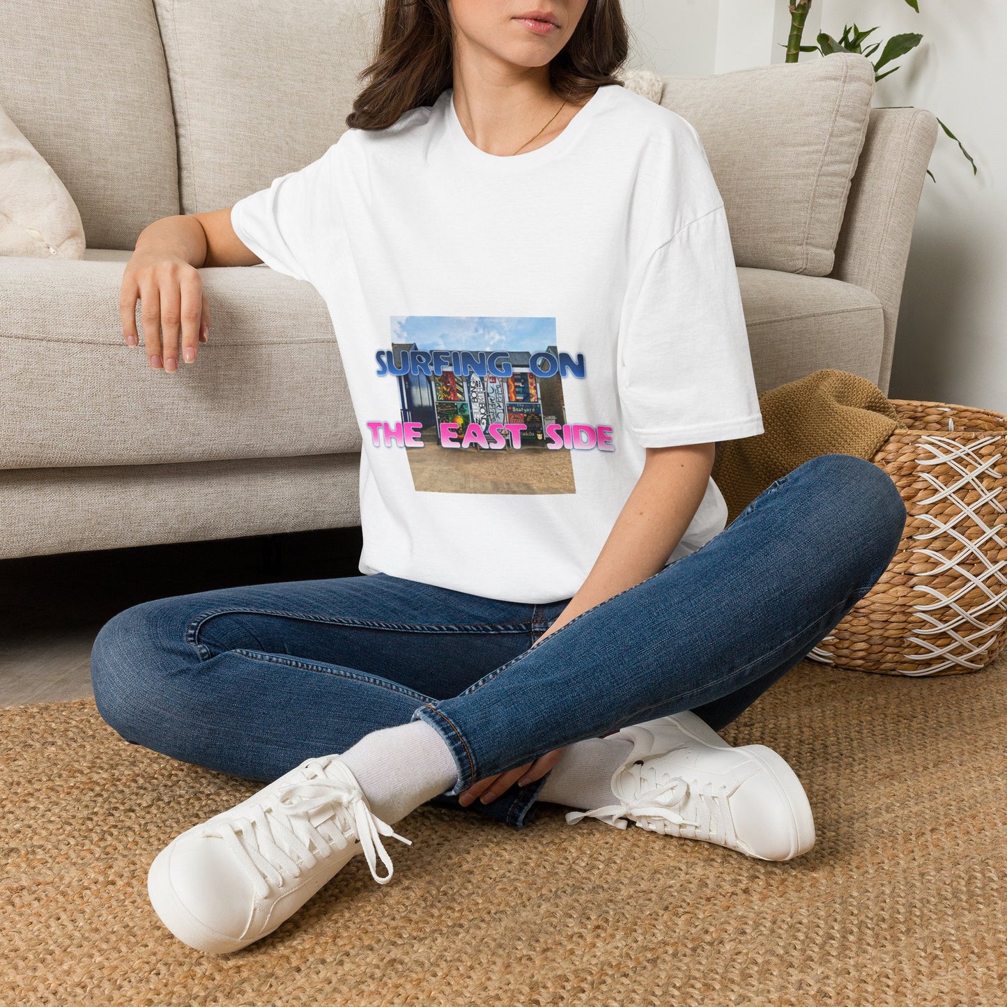 Surfing on the East Side - Crew Neck Tee