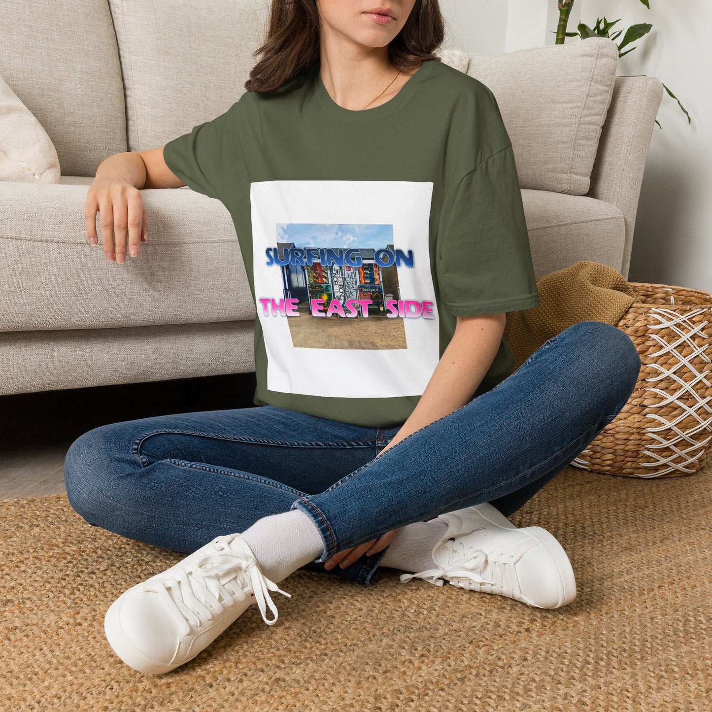 Surfing on the East Side - Crew Neck Tee