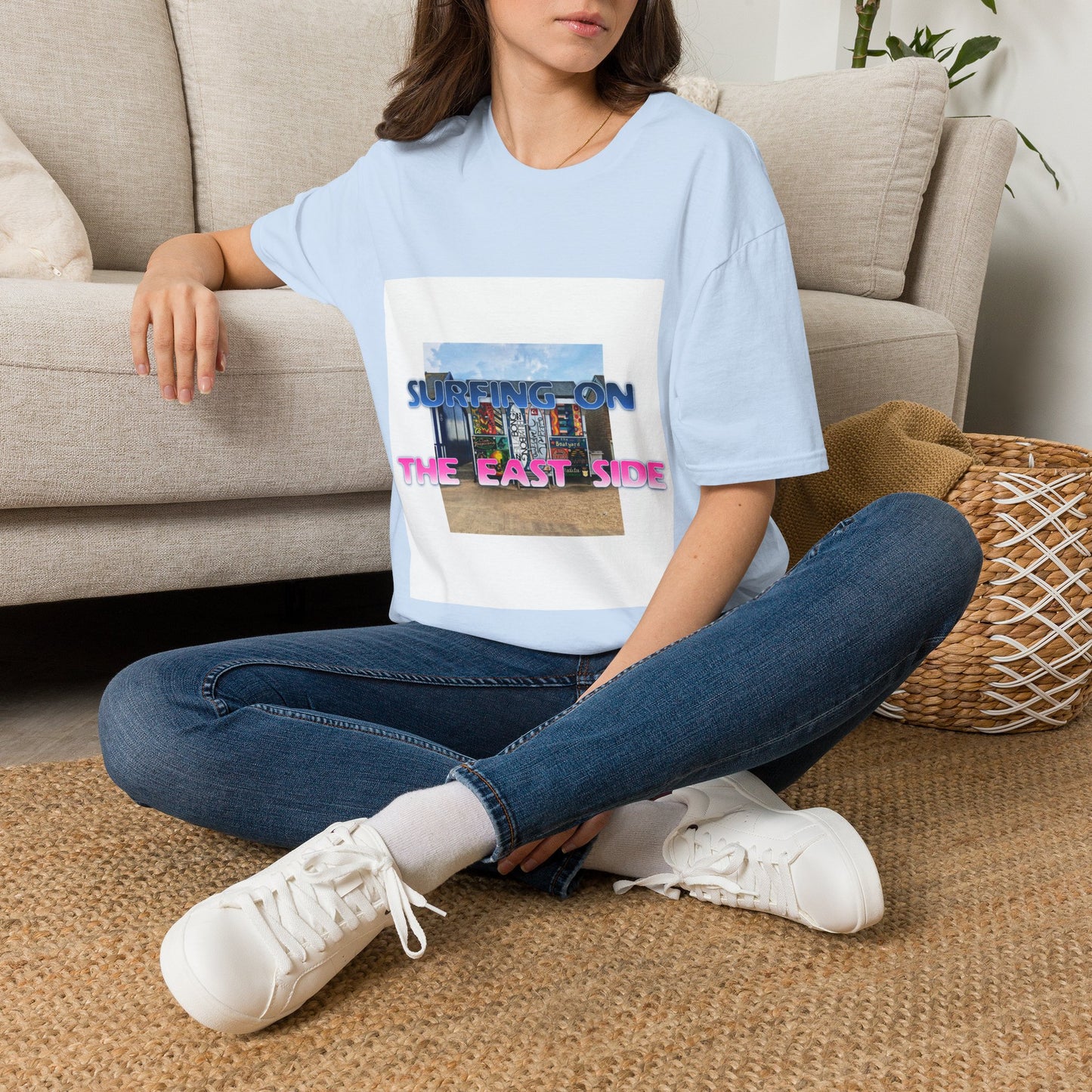 Surfing on the East Side - Crew Neck Tee
